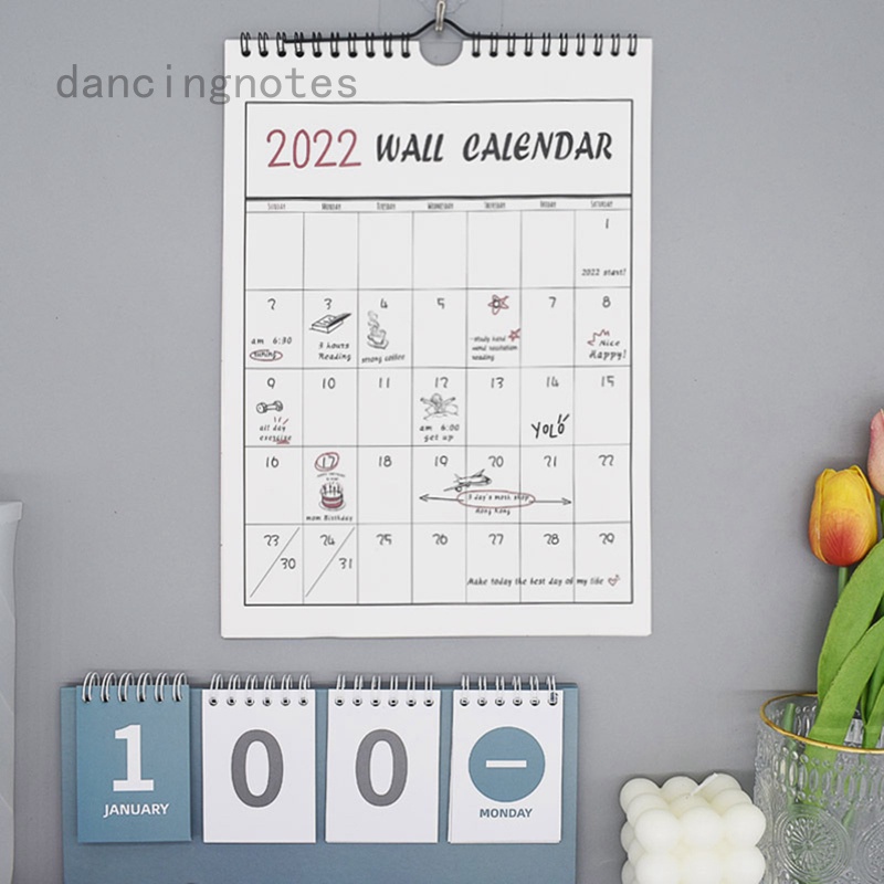 Lịch năm 2022 treo tường thiết kế đơn giản sáng tạo