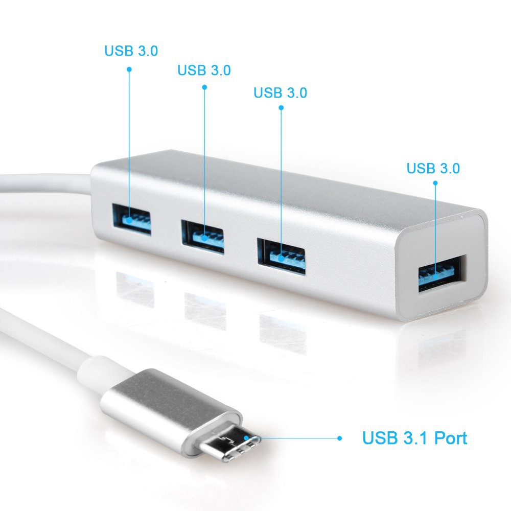 Cáp chuyển đổi usb Type C to USB 4 cổng 3.0