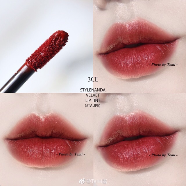 Son 3CE Velvet Lip Tint Taupe Đỏ Nâu