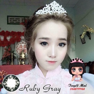 Kính áp tròng lens vassen màu Ruby Gray