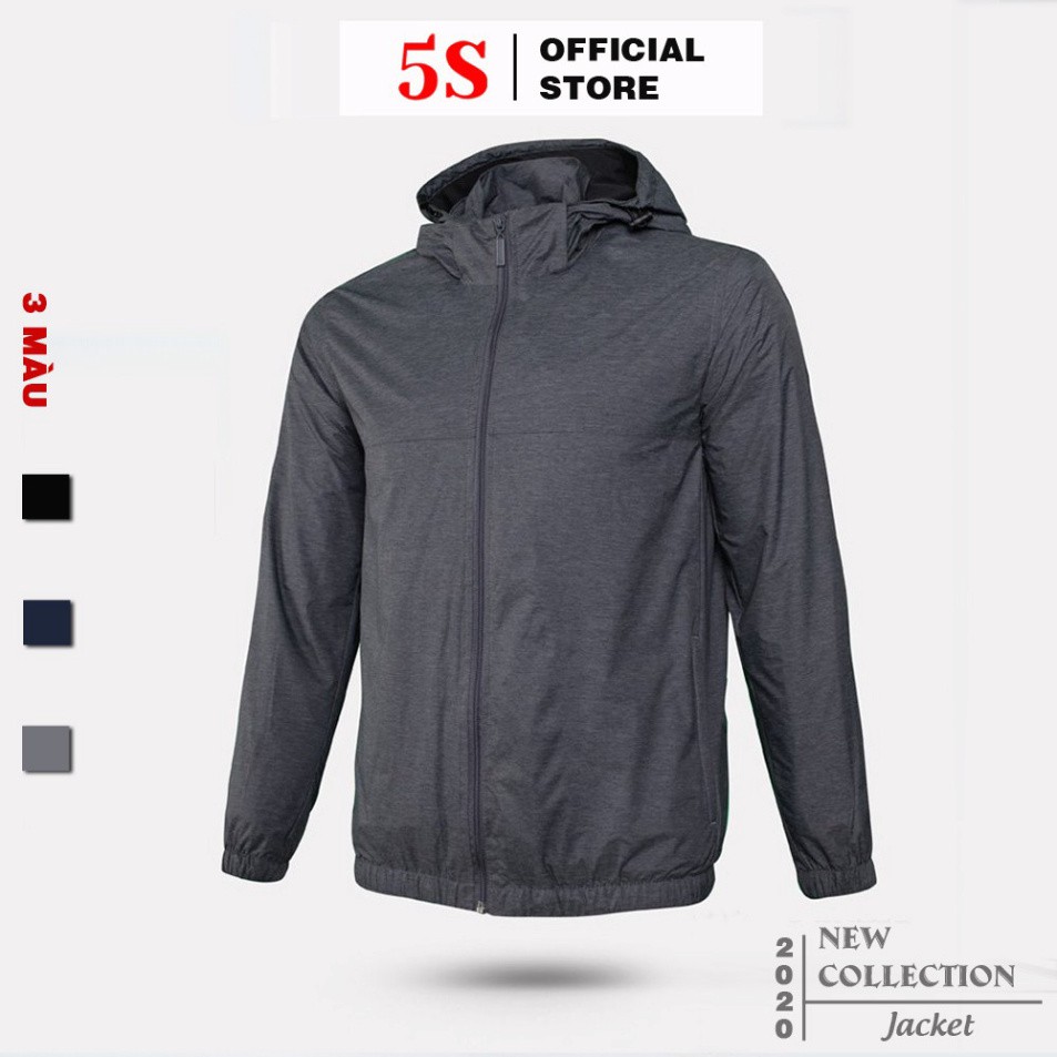 Áo Khoác Nam 5S (3 màu), Vải Gió Mềm Mại 2 Lớp, Có Mũ Che, Kiểu Dáng Trẻ Trung, Chống Thấm Nước (A1)