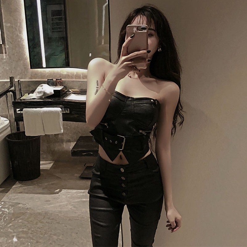 [SIÊU SALE] Áo Quây Da PU Kéo Khóa Sau Cá Tính Hàng Thiết Kế | BigBuy360 - bigbuy360.vn