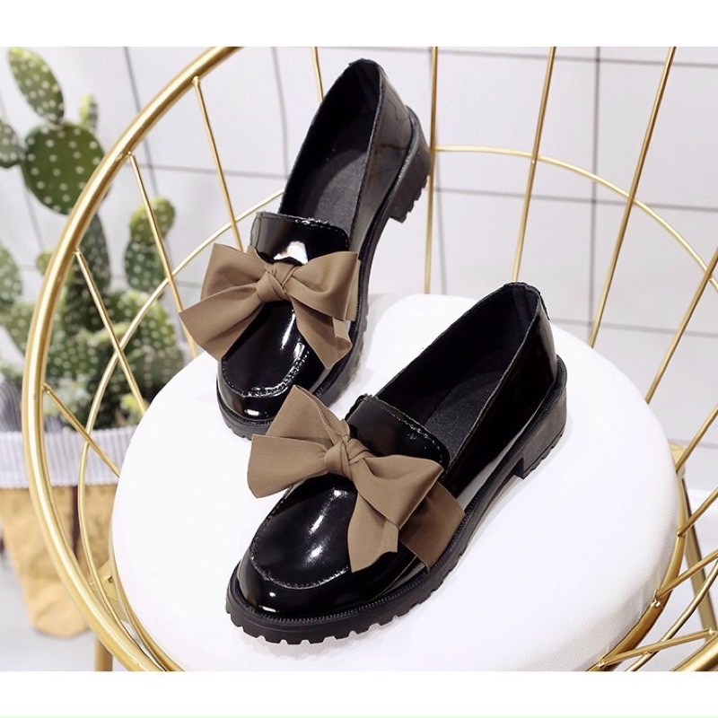 Giầy boot cổ ngắn  nữ nơ hót hít mẫu mới nhất siêu đẹp êm chân