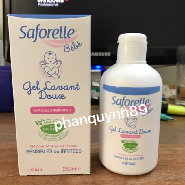 Gel tắm gội em bé Saforelle Bebe