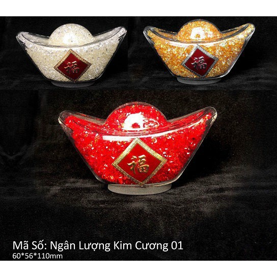 Thỏi vàng Thần Tài Kim Nguyên Bảo phong thủy chiêu tài may mắn tài lộc kích thước lớn 60 x 56 x 110mm