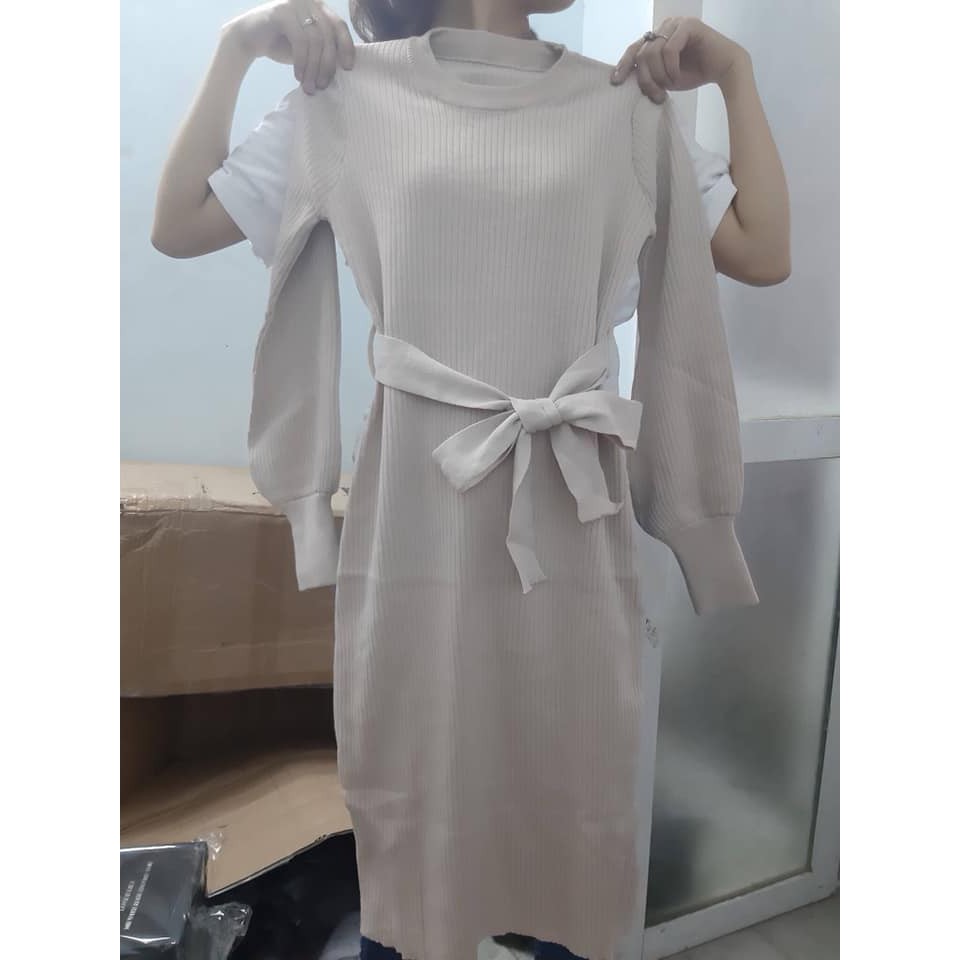 VÁY LEN DÀI TAY BỒNG [kèm video, ảnh thật] | BigBuy360 - bigbuy360.vn