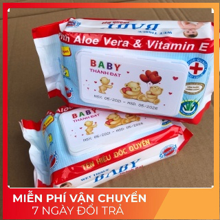 Khăn ướt, giấy ướt Baby Thiên Phúc 100 tờ không mùi Chính Hãng