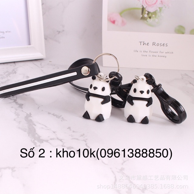 Sỉ 10 móc khoá hoạt hình panda khủng long kỳ lân búp bê hot trend  69k