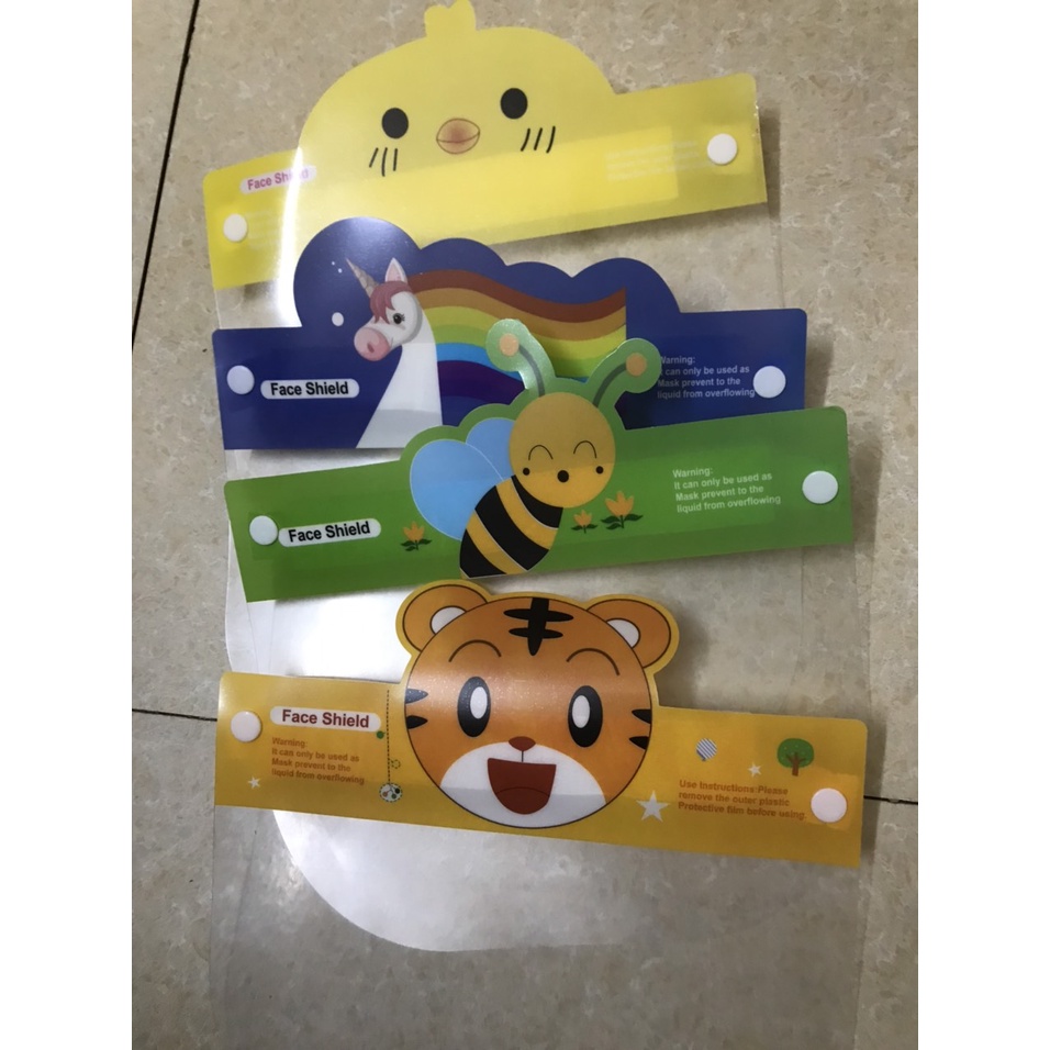 Kính chống giọt bắn cho bé - mặt nạ chống dịch cho trẻ em hoạt hình siêu đáng yêu
