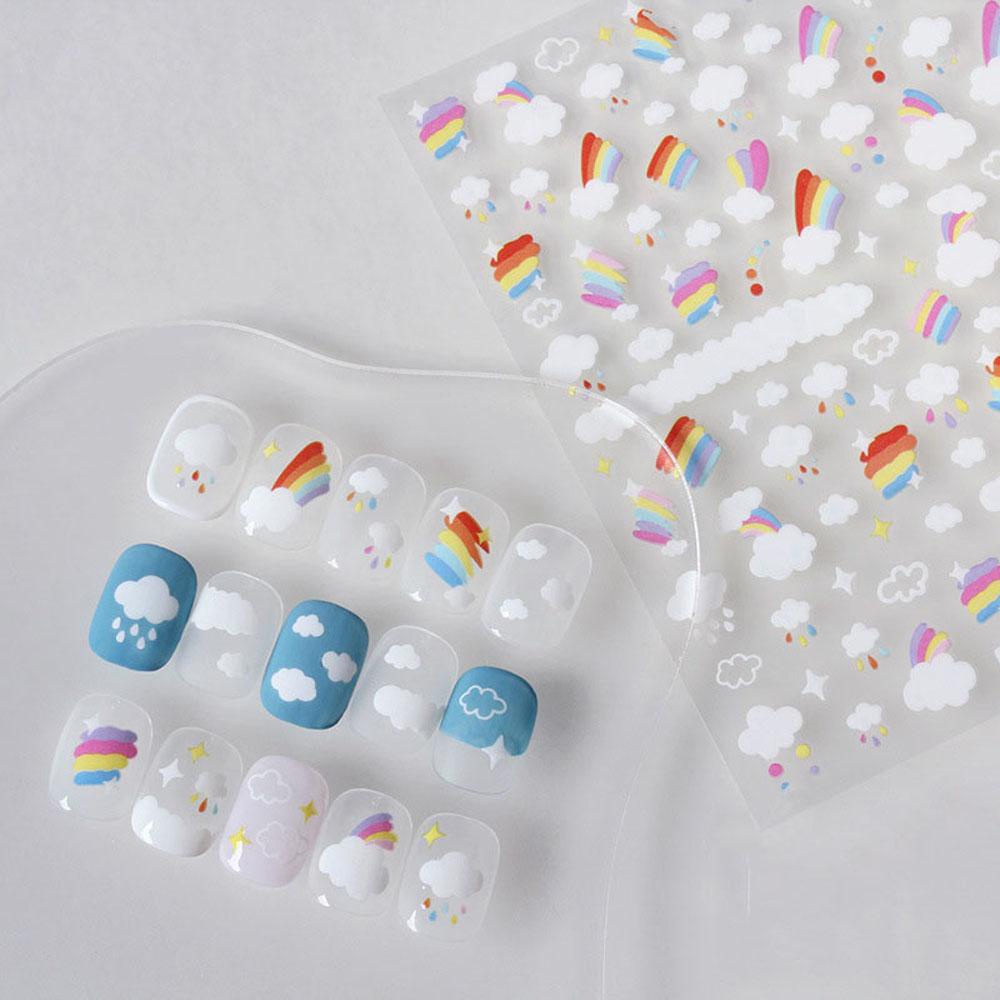 Miếng Dán Trang Trí Móng Tay Hình Gấu Hoạt Hình Dễ Thương DIY