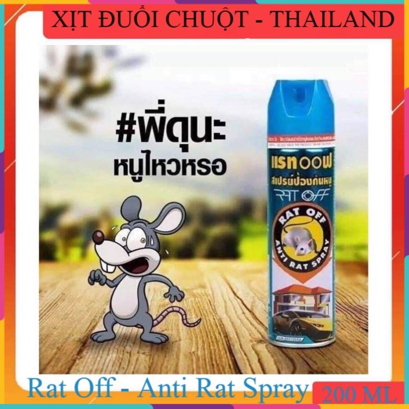 Chai Xịt Đuỗi Chuột Thảo Mộc Rat Off 200ml Thái Lan An Toàn &amp; Hiệu Quả Anti Rat Spray