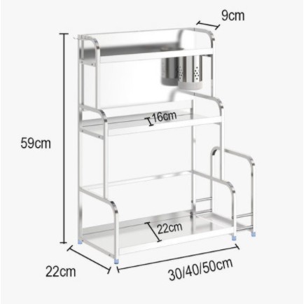 Giá bếp, giá dao inox nhiều tầng, giá để đồ đa năng