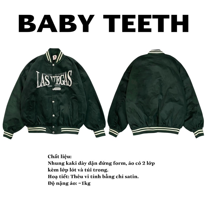 Áo khoác Bomber bóng chày Lasvegas