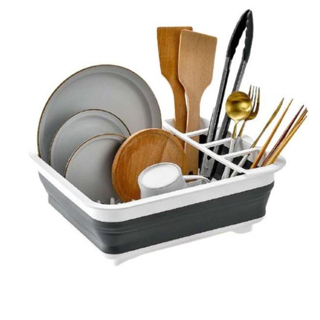 Giá Đựng Bát Đĩa Đa Năng Bằng Nhựa Silicon Gấp Gọn Tiện Dụng, Kệ Bát Đĩa Để Bàn Tiết Kiệm Diện Tích