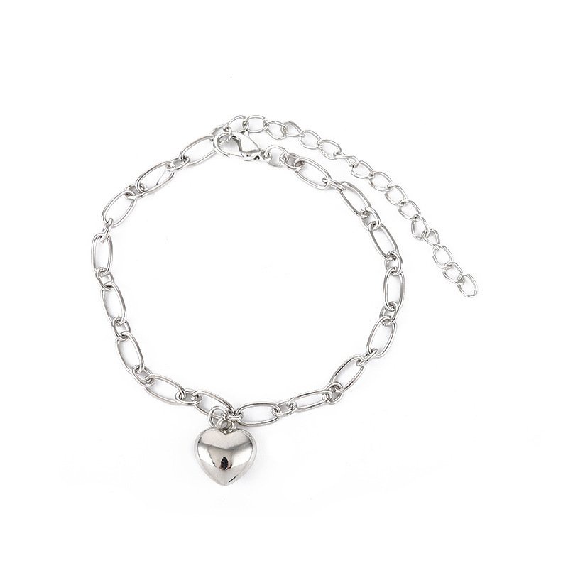 Vòng tay hình trái tim thiết kế tối giản sáng tạo