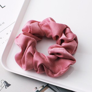 Buộc tóc vải lụa Satin thời trang Scrunchie buộc tóc nữ tính