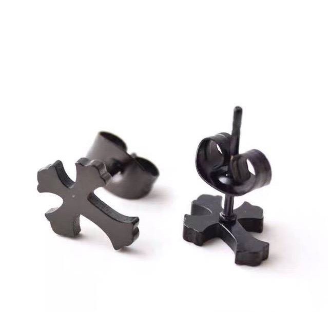 Cross Earring khuyên tai titan thánh giá không gỉ không dị ứng không đen