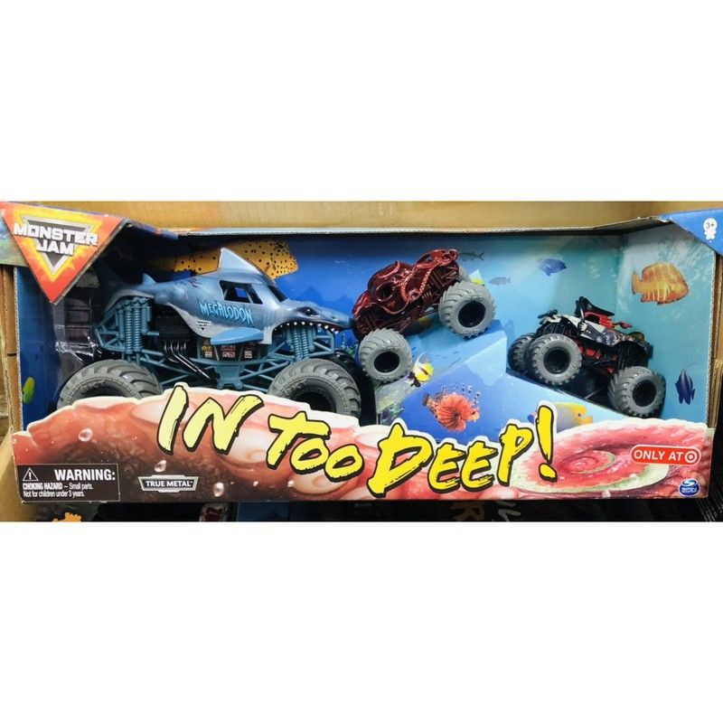 Bộ 3 sản phẩm Monster Jam In Too Deep Die Cast