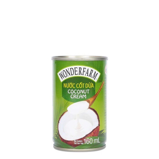 Nước Cốt Dừa Wonderfarm Coconut Cream Lon 160ml