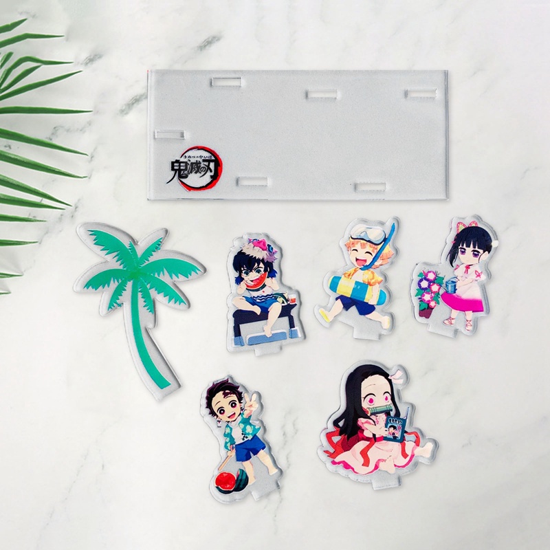 Giá đỡ kèm mô hình nhân vật trong phim hoạt hình anime Demon Slayer bằng acrylic để bàn trang trí