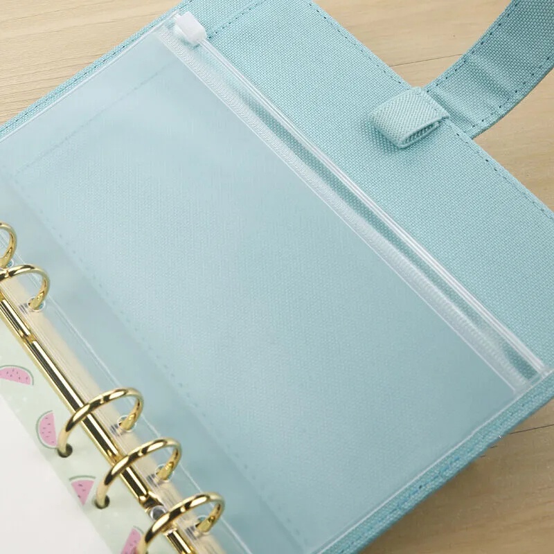 Loose-leaf Bag / Notepad Business Card Book / A5/A6/A7 PVC Transparent Bag / Hand Book Storage Document Bag / Transparent Separating Zipper Bag / Information Bag /