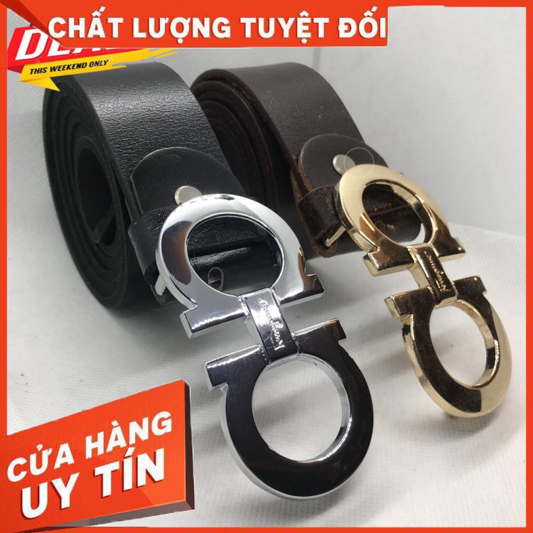 HÀNG NHẬP KHẨU - Thắt Lưng, Dây Nịt chữ a mặt khóa kim loại đúc, dây da bò nguyên miếng nam tính - Hàng Nhập Khẩu 1000