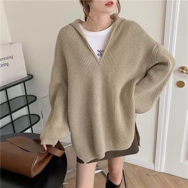 HOODIE LEN KHOÁ KÉO