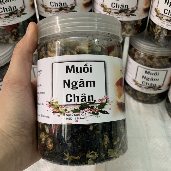 Muối ngâm chân (hộp 500g), muối ngâm chân khử mùi  giúp thải độc tố giảm đau xương khớp