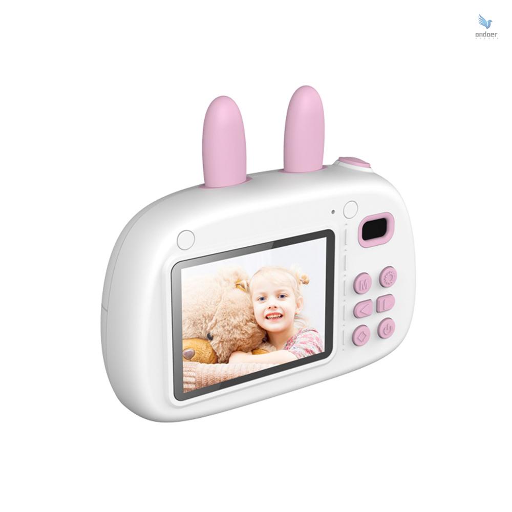 Máy ảnh kỹ thuật số mini hai ống kính lấy nét thông minh màn hình rộng không có thẻ nhớ màu hồng nhỏ gọn cho trẻ em | BigBuy360 - bigbuy360.vn