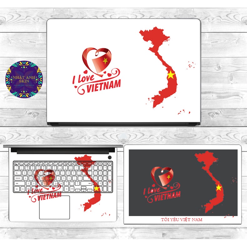 [ VIỆT NAM] Skin dán Laptop Việt Nam. Đủ các dòng máy: Asus, Acer, Dell, HP,... In hình theo yêu cầu