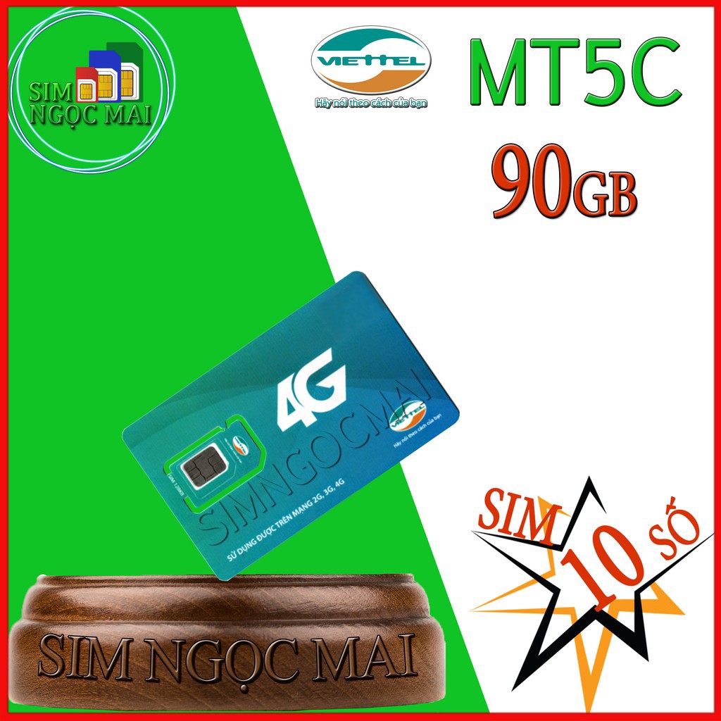 SIM 4G VIETTEL 10 SỐ MT5C KM 90GB