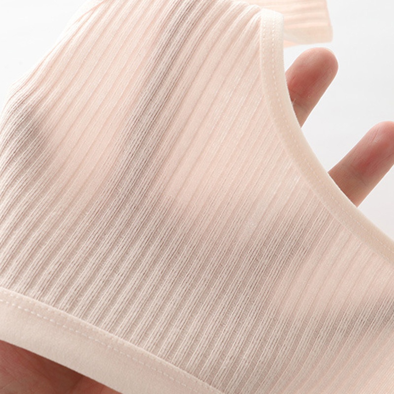 Áo Lót Bralette Hai Lớp In Họa Tiết Thỏ Dễ Thương Có Nắp Đậy Dành Cho Bé Gái Tuổi Teen