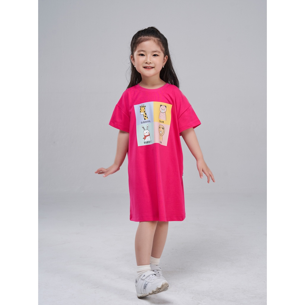 Đầm thun YODY bé gái dáng suông in hình dễ thương - VAK5102