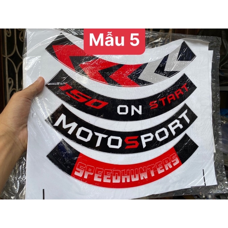 Tem dán vành bản to mẫu mới chống nước cực đẹp