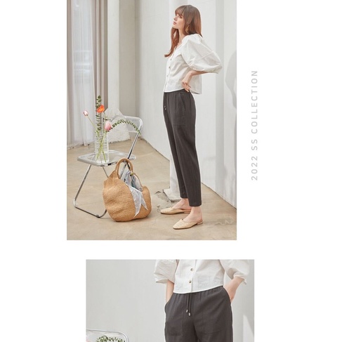Quần baggy linen xuất Hàn xịn
