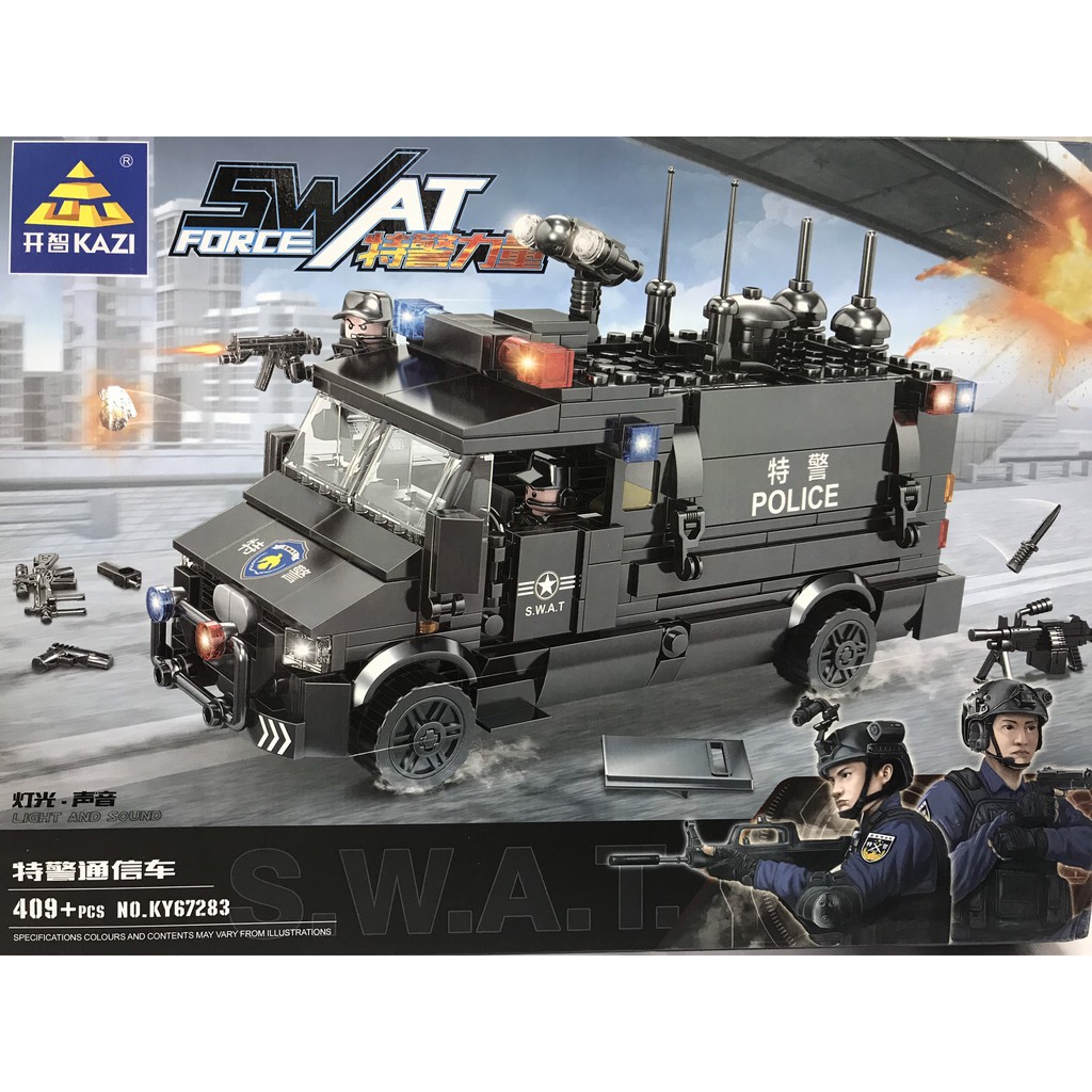Đồ chơi xếp hình lắp ráp lego xe bọc thép Swat Force siêu ngầu cho bé vui chơi
