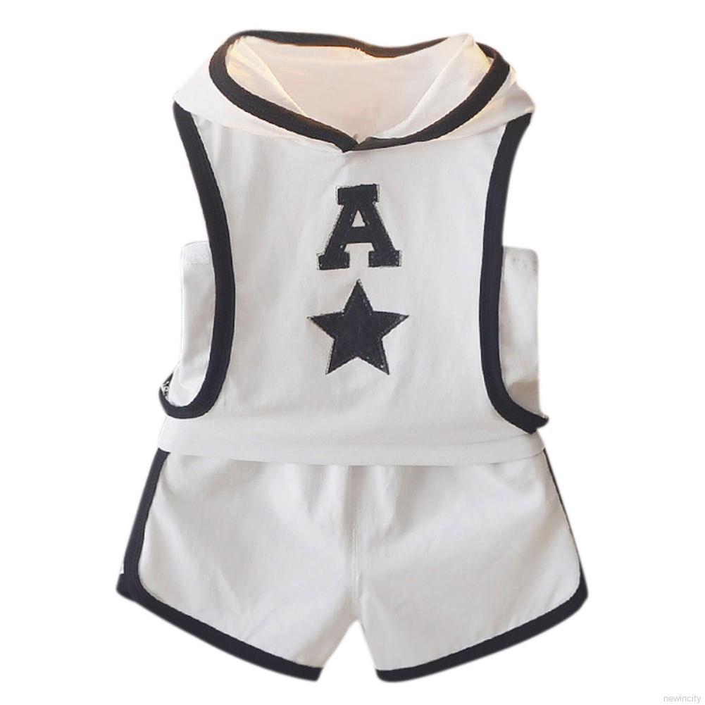 Set áo sát nách và quần short đáng yêu dành cho bé trai