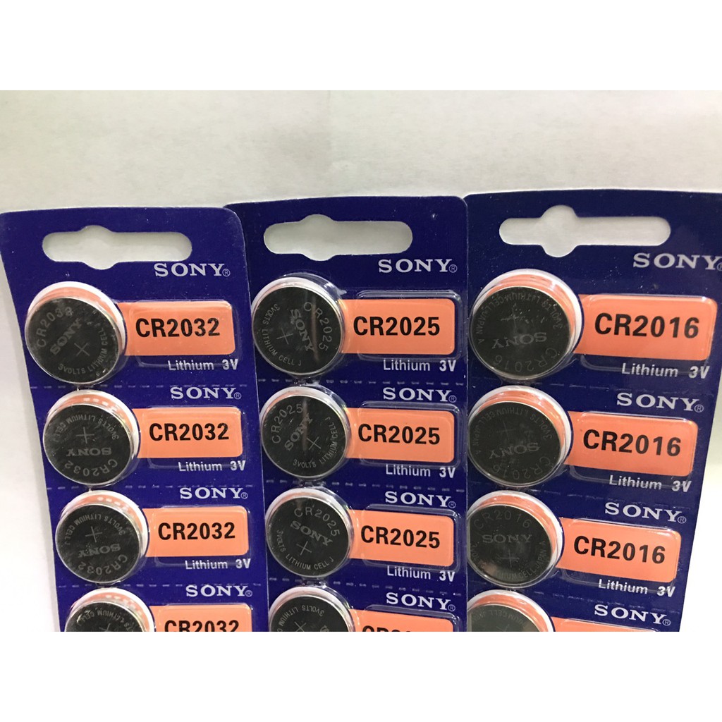 Pin CR2430 / 2450 Sony vỉ 1 viên và Vỉ 2 viên pin cúc áo Sony  CR 2032 / CR 2025 / CR2016 / CR1632