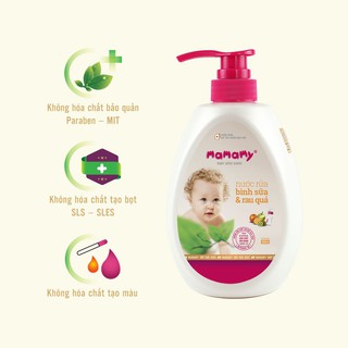 Chai nước rửa bình sữa & rau củ Mamamy 600ml