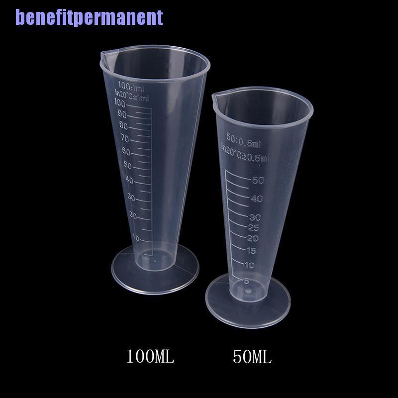 Benefitpermanent✹★ Cốc Đong Bằng Nhựa Trong Suốt 50Ml 100Ml