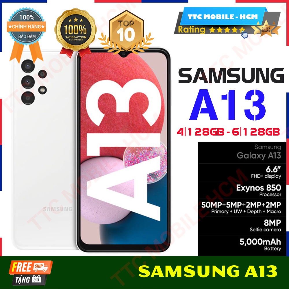 Điện Thoại Samsung A13 6GB/128GB|4GB/128GB-Chính hãng-Nguyên Seal