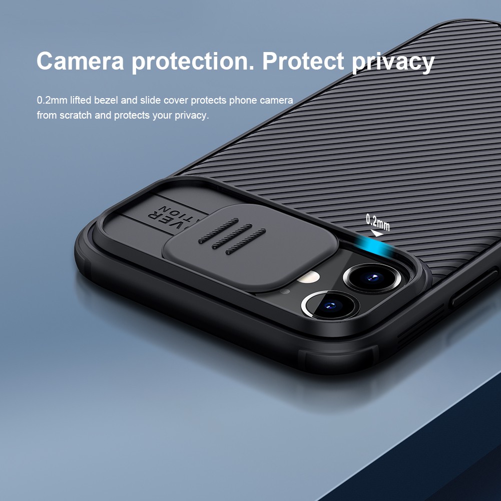 Ốp Điện Thoại Nillkin Bằng TPU PC Có Nắp Trượt Bảo Vệ Camera Cho iPhone 12 Pro Max / 12 Mini / 11 6.1 inch / SE 2022 / 2020 / 7 / 8