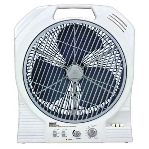 Quạt tích điện cao cấp 2 ác quy Sunca SF399A hàng chính hãng