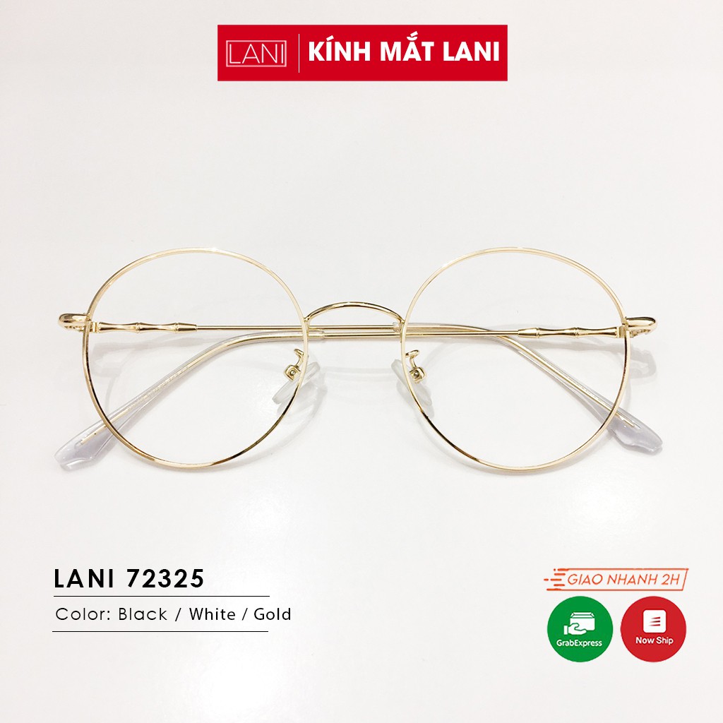 Gọng kính cận nam nữ tròn vintage nhỏ càng kim loại thanh mảnh dễ thương Lani 72325 - Lắp Mắt Cận Theo Yêu Cầu