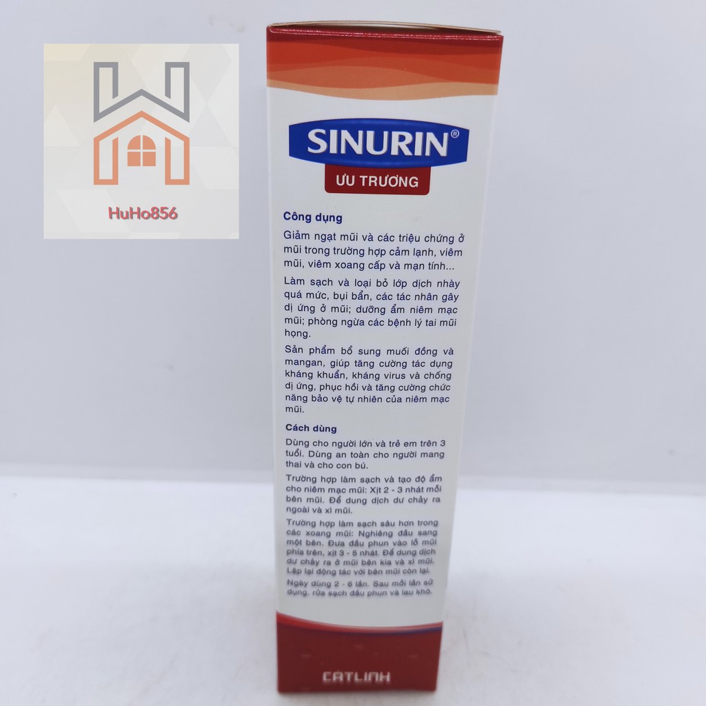 Xịt nước muối biển Sinurin Ưu trương