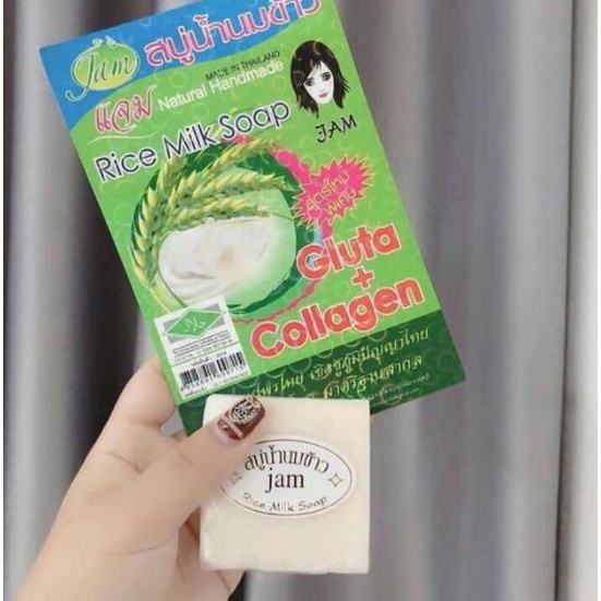 Xà Phòng Sữa Gạo Thái Lan Jam Rice Milk Soap 65gr
