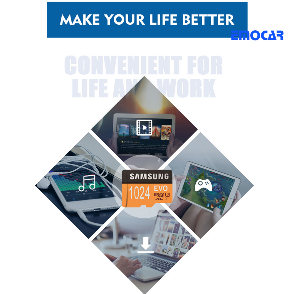 Thẻ Nhớ Micro Sd Kỹ Thuật Số Sam Sung 512gb / 1tb Evo U3 Tf Cho Điện Thoại / Máy Ảnh | BigBuy360 - bigbuy360.vn