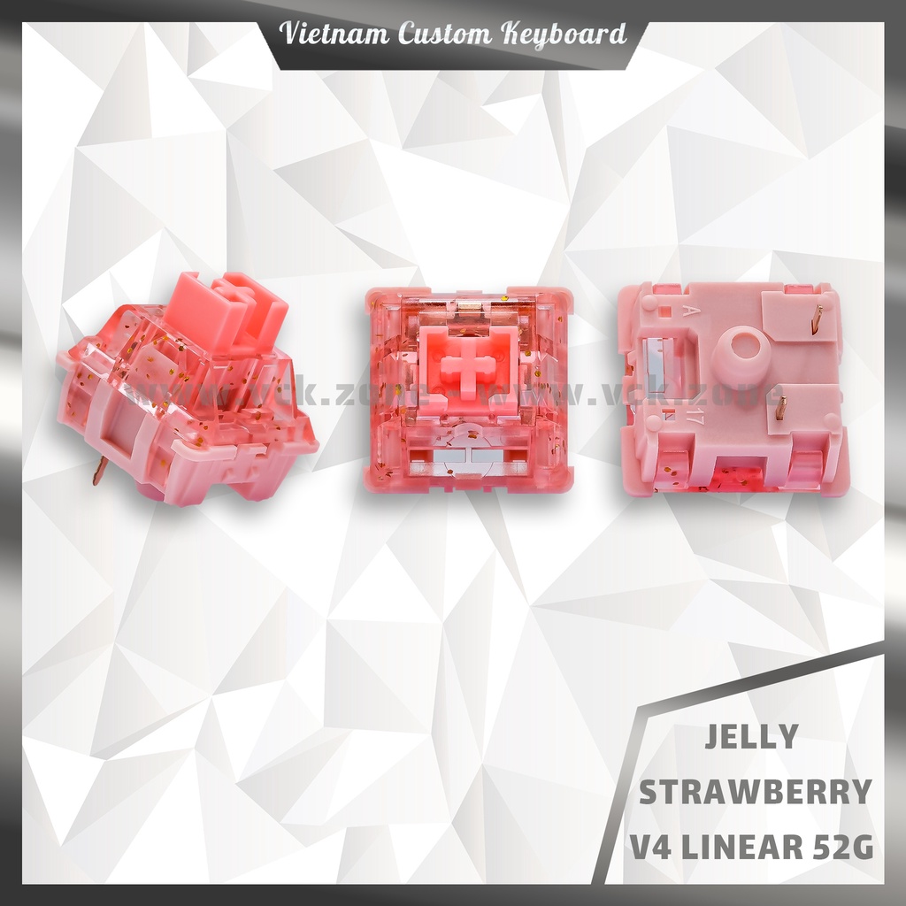 Jelly Strawberry Switch | Dâu Tây Trùm Phân Khúc | V1 V2 V3 V4 | Gateron Akko KTT | Dùng Cho Bàn Phím | VCK