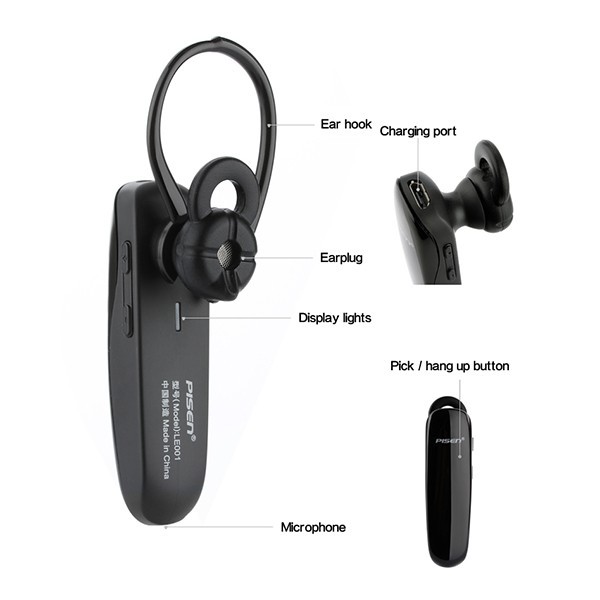 Tai Nghe Bluetooth Pisen Le001+ Chính Hãng - Bh 1 Năm | Pisen Vn002  - chuyensiphukien1