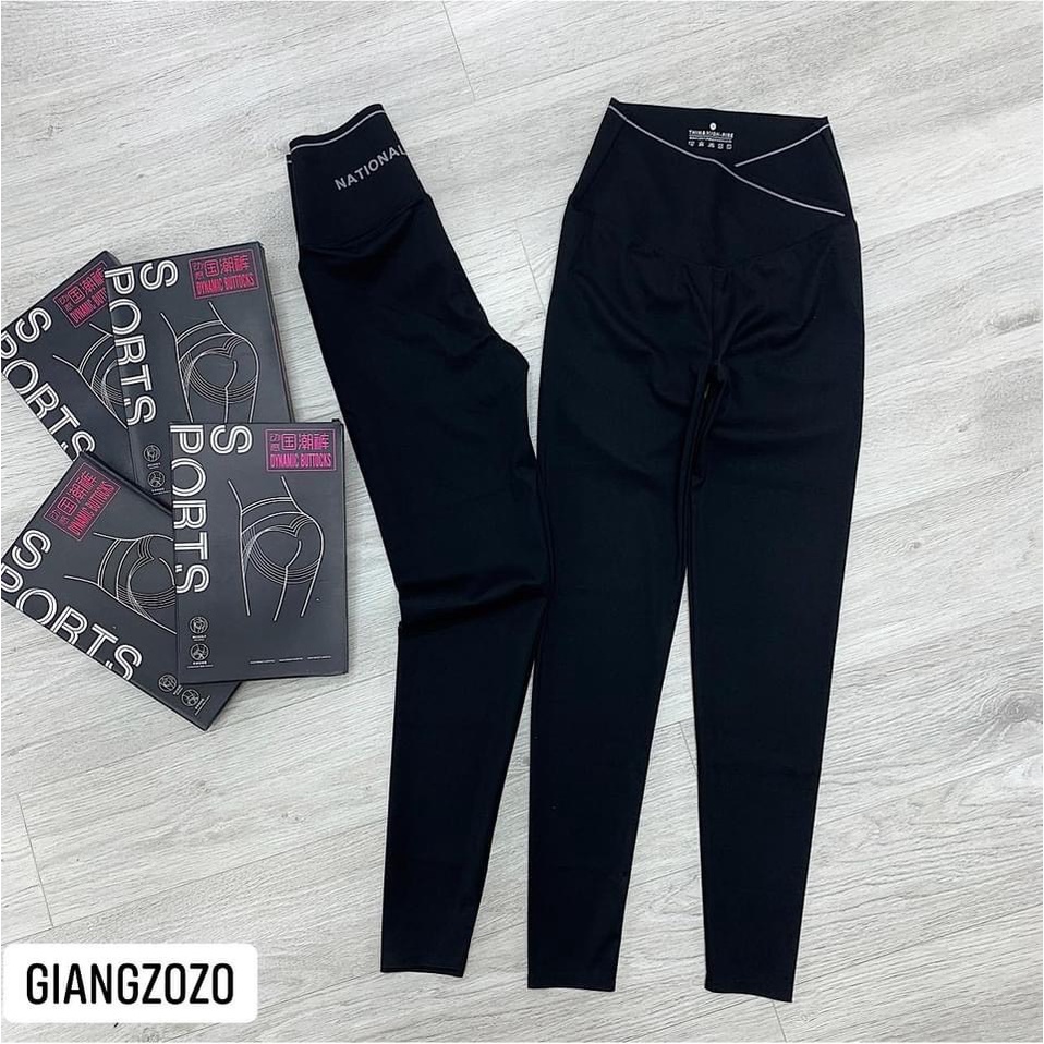 Quần Legging nữ cạp vạt chéo co dãn lưng cao